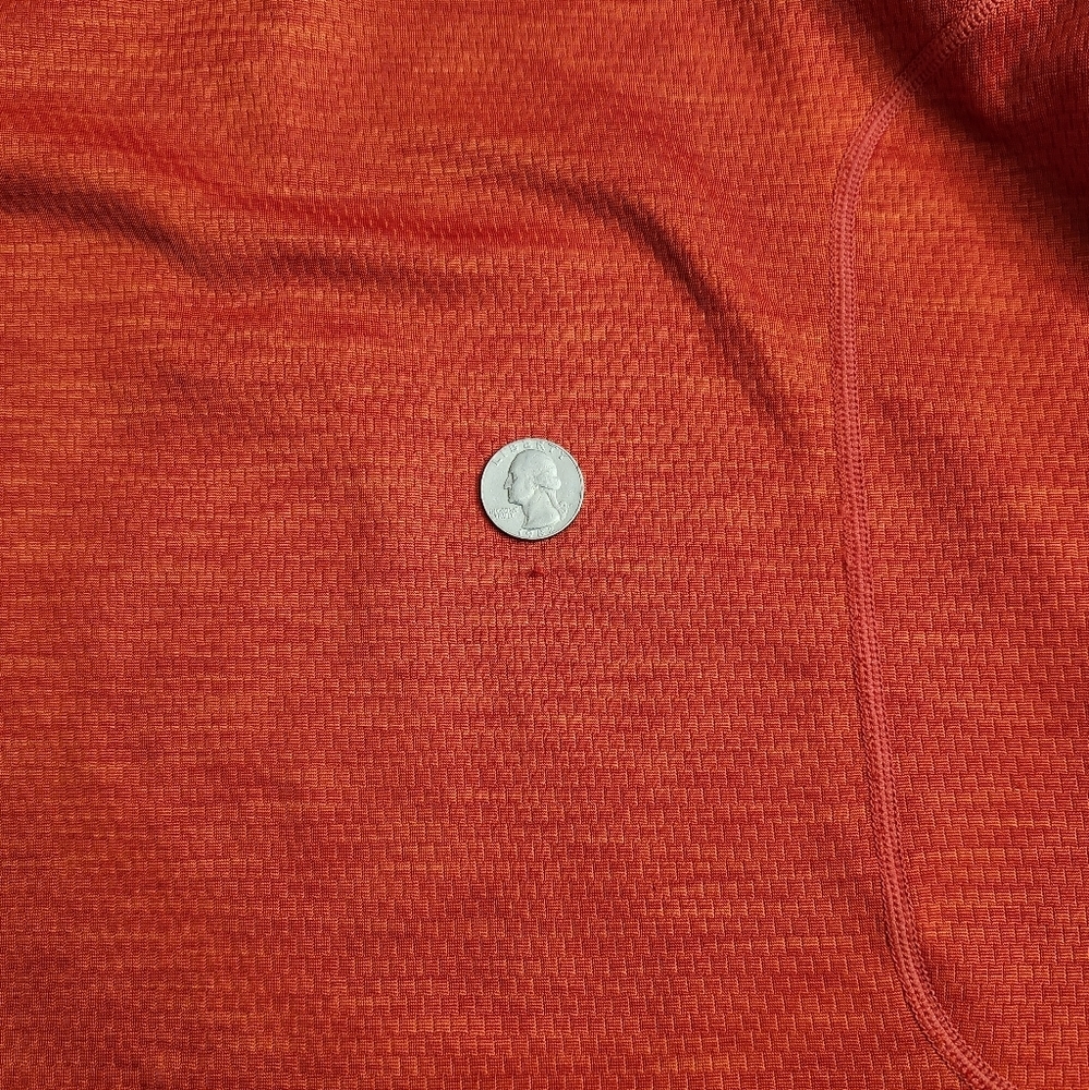 REI mens Large orange quarterzip medium-weight pullover active shirt - Picture 10 of 15